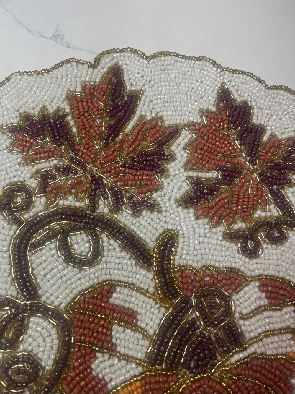 Tahari FALL LEAVES & PUMPKINS Placemat Charger 14” Multicolor Fall Thanksgiving